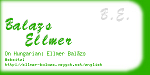 balazs ellmer business card